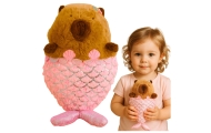 Pliušinė Capybara undinė Mermaid Pink 28cm