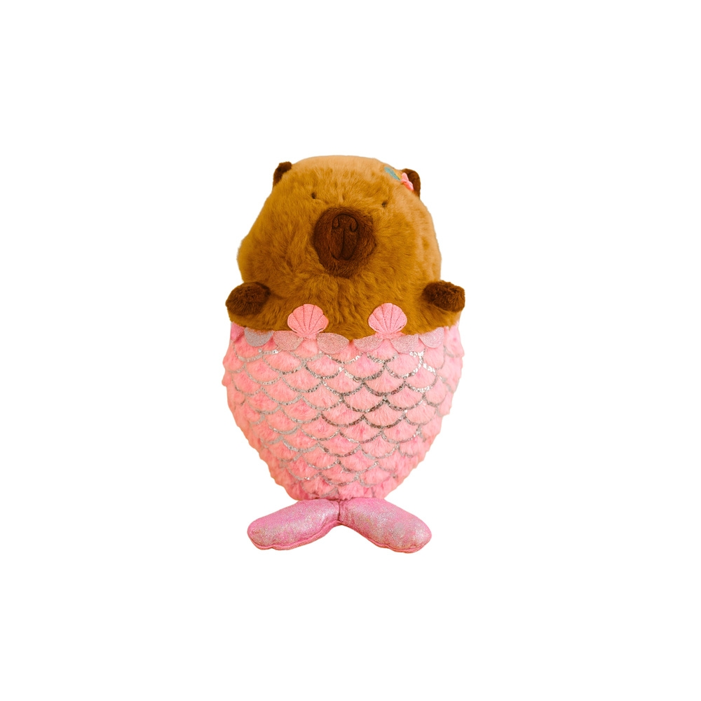 Pliušinė Capybara undinė Mermaid Pink 28cm-Žaislai, Minkšti žaislai-e-vaikas