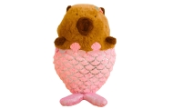 Pliušinė Capybara undinė Mermaid Pink 28cm