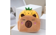 Portfelik Pluszowy Z Brelokiem Kapibara Ananas Żółty 9,5 x 8 cm