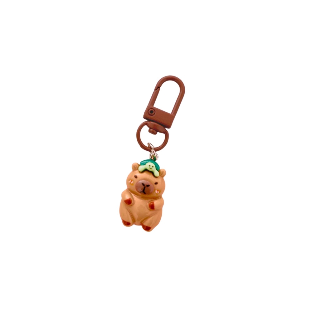 Mini raktų pakabukų rinkinys Capybara figūrėlės raktų papuošalai 4 vnt.