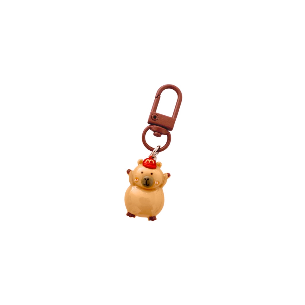 Mini raktų pakabukų rinkinys Capybara figūrėlės raktų papuošalai 4 vnt.