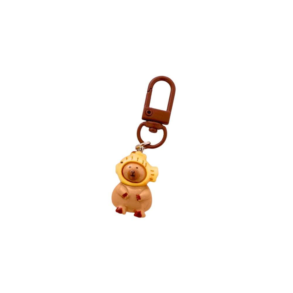 Mini raktų pakabukų rinkinys Capybara figūrėlės raktų papuošalai 4 vnt.