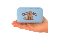 Dviejų skyrių piniginė Capybara 12,5 x 8,5 cm, mėlyna-Drabužiai ir aksesuarai, Aksesuarai, Rankinės, kuprinės, lagaminai-e-vaika