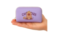 Dviejų skyrių piniginė Capybara 12,5 x 8,5 cm, violetinė-Drabužiai ir aksesuarai, Aksesuarai, Rankinės, kuprinės, lagaminai-e-va
