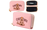 Dviejų skyrių piniginė Capybara 12,5 x 8,5 cm, rožinė-Drabužiai ir aksesuarai, Aksesuarai, Rankinės, kuprinės, lagaminai-e-vaika