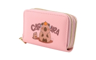 Dviejų skyrių piniginė Capybara 12,5 x 8,5 cm, rožinė-Drabužiai ir aksesuarai, Aksesuarai, Rankinės, kuprinės, lagaminai-e-vaika