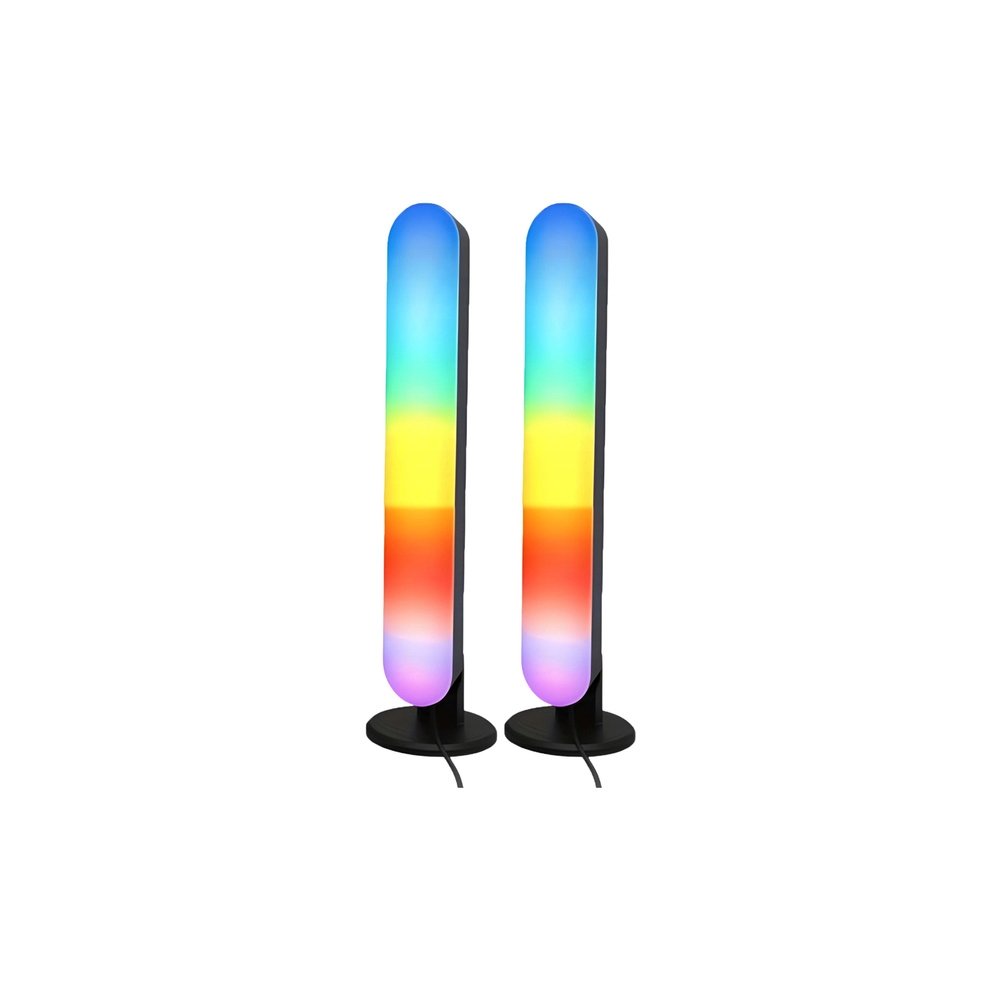 RGB LED lempų rinkinys su nuotolinio valdymo pulteliu 2 vnt