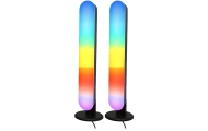 RGB LED lempų rinkinys su nuotolinio valdymo pulteliu 2 vnt