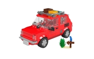 Konstruktorius Fiat 126 Maluch su priekaba, 393 el.-Žaislai, Konstruktoriai, Lego, statybiniai blokai-e-vaikas