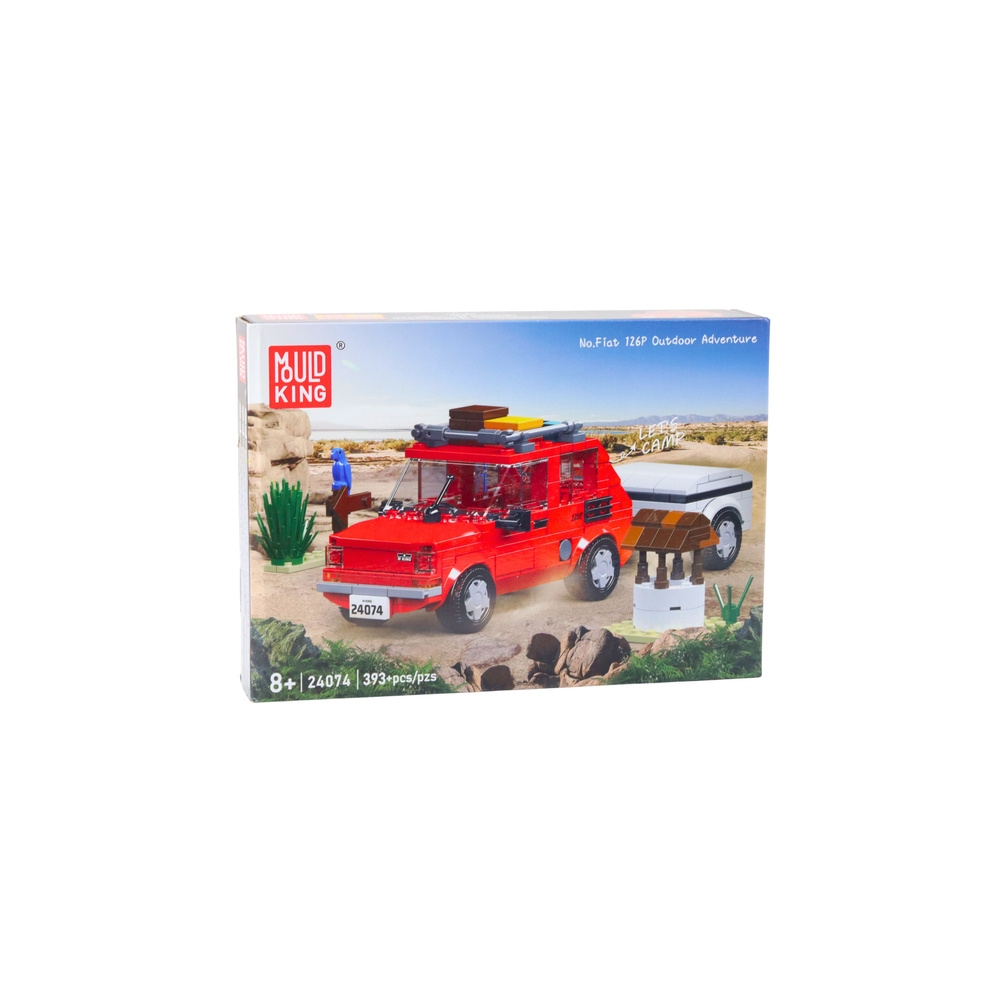 Konstruktorius Fiat 126 Maluch su priekaba, 393 el.-Žaislai, Konstruktoriai, Lego, statybiniai blokai-e-vaikas