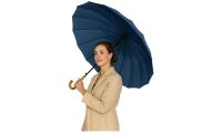 Duży Parasol Automatyczny Pokrowiec Na Ramię 24-Żeberkowy Granatowy 115 cm