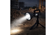 Duża Latarka Reflektor Ze Statywem Szperacz LED W5120 Powerbank 31 cm