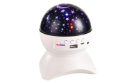 Naktinė šviesa Žvaigždžių projektorius garsiakalbis 3in1 LED "Bluetooth" balta-Miegui, Migdukai ir karuselės, Miego žaislai-e-va
