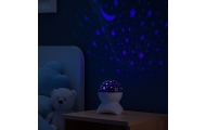 Naktinė šviesa Žvaigždžių projektorius garsiakalbis 3in1 LED "Bluetooth" balta-Miegui, Migdukai ir karuselės, Miego žaislai-e-va