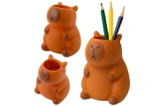 Rašiklių laikiklis Capybara figūrėlė Organizatorius rudas 10 x7 cm