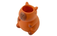 Rašiklių laikiklis Capybara figūrėlė Organizatorius rudas 10 x7 cm