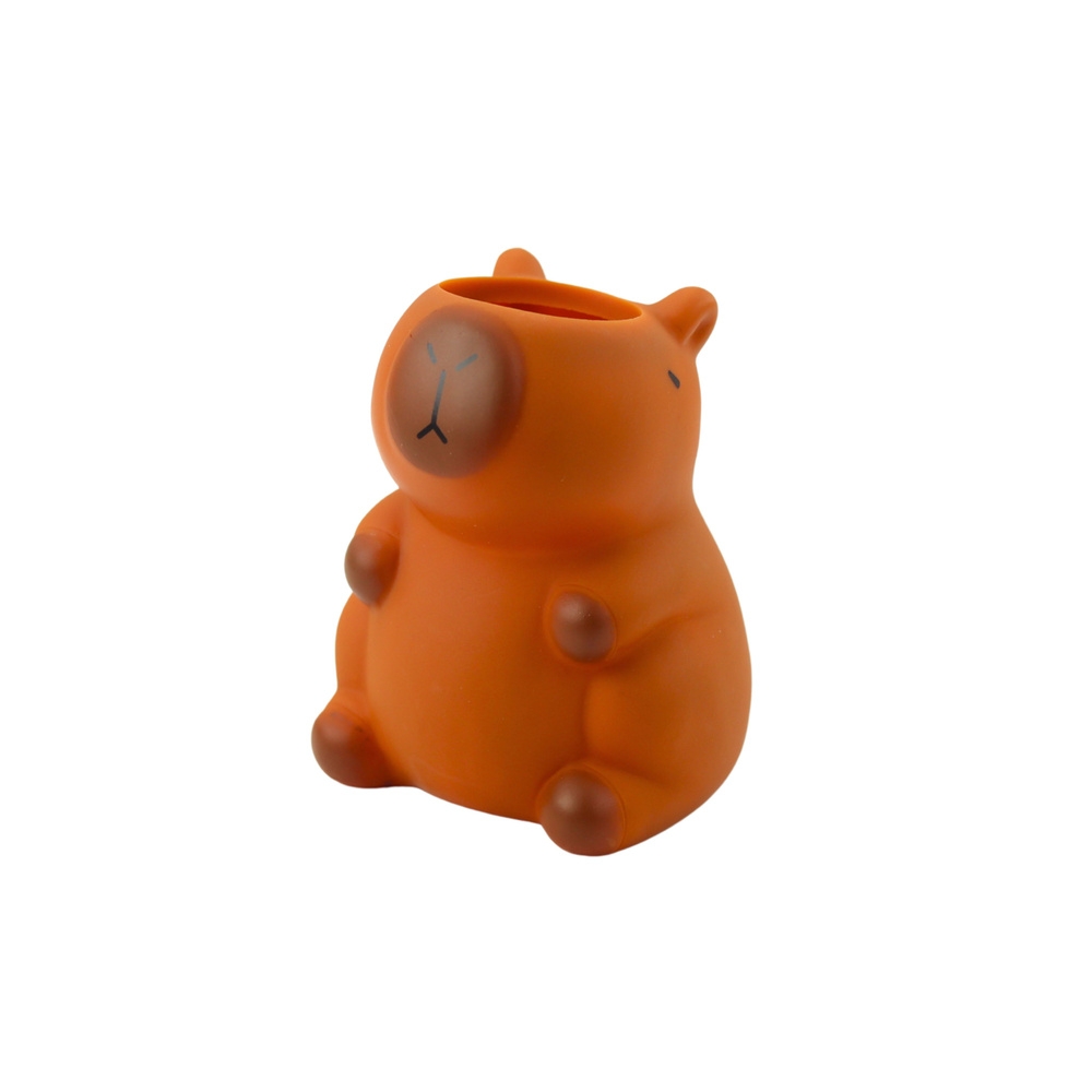 Rašiklių laikiklis Capybara figūrėlė Organizatorius rudas 10 x7 cm