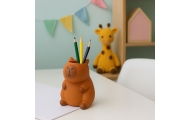 Pojemnik Na Długopisy Kapibara Figurka Organizer Brązowa 10 x7 cm