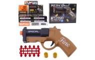 Mini Pistolet Broń Na Naboje I Łuski Czarno-Brązowy 13,5 cm