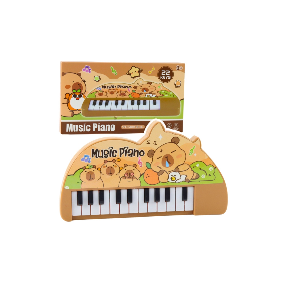 Pianinko Muzyczne Dla Dzieci Kapibara Mini Keyboard 22 Klawisze