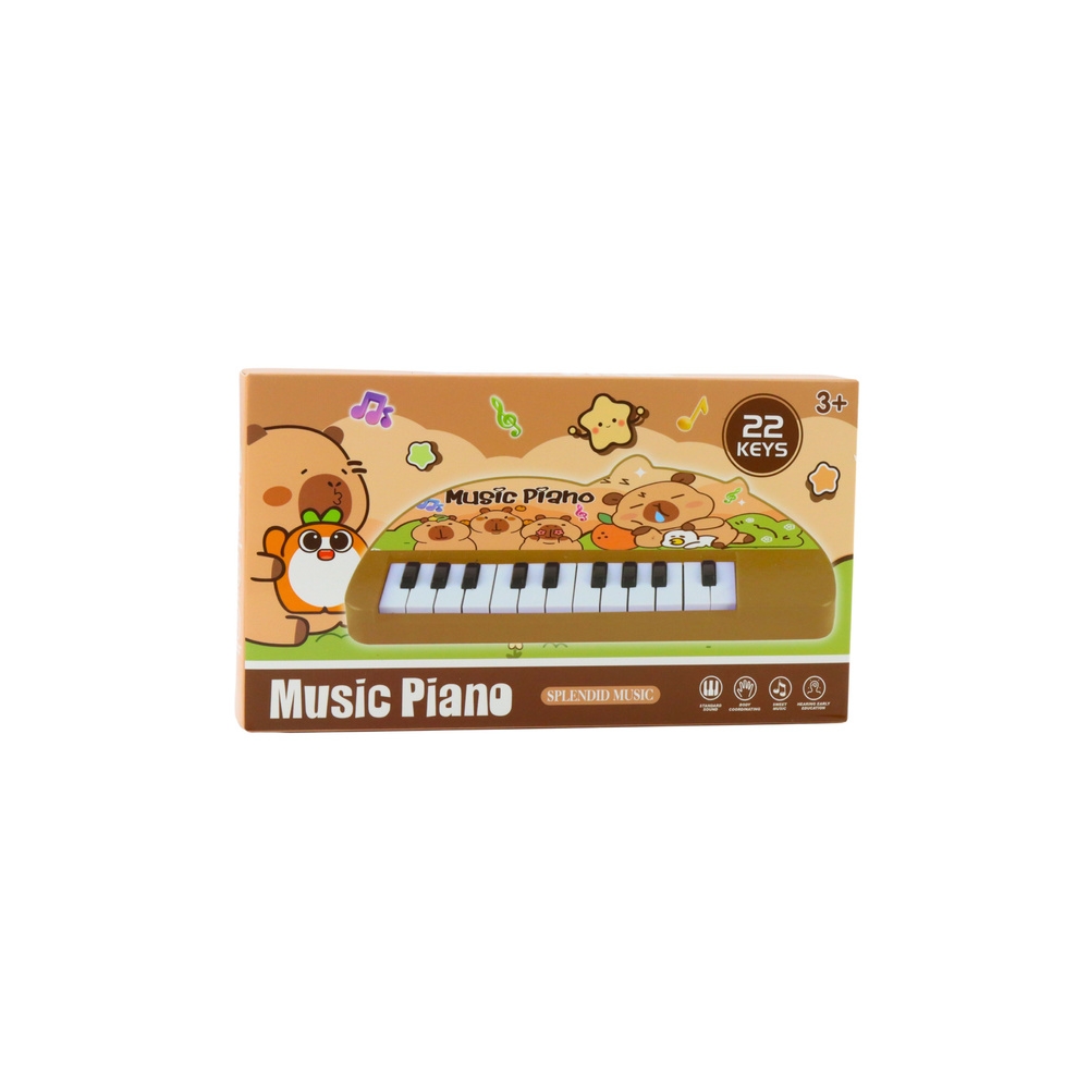 Pianinko Muzyczne Dla Dzieci Kapibara Mini Keyboard 22 Klawisze