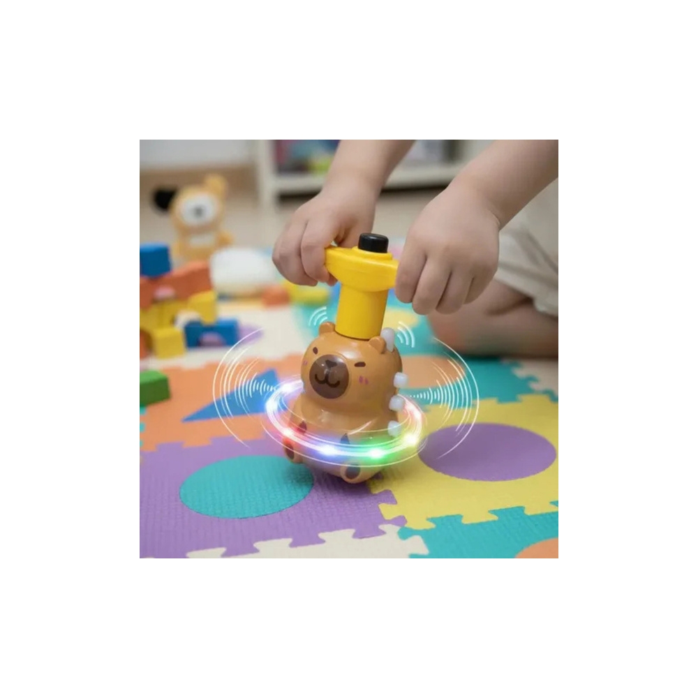 Interaktyvus suktukas Capybara šviesos LED melodijos 12,5 CM 1vnt-Žaislai, Kūdikiams, Žaislai mažyliams (iki 4 m.