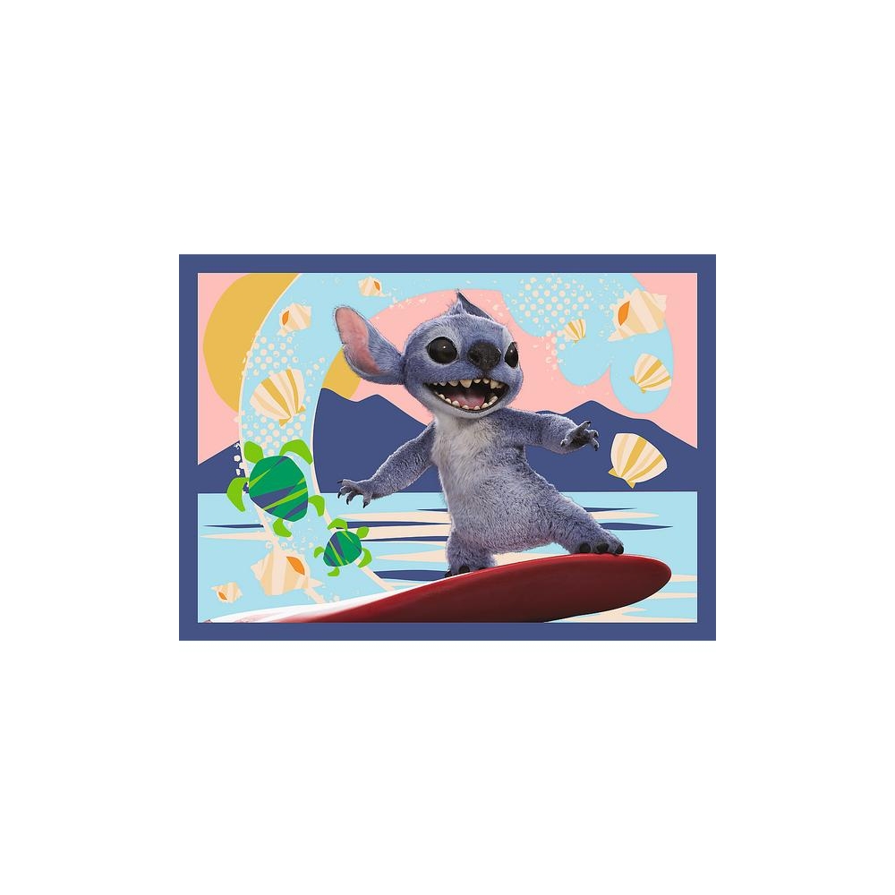 Dėlionė - 4in1 (25, 48, 54, 70) - Atostogos Havajuose - Disney Stitch - Trefl 34666-Žaislai, Dėlionės, Dėlionės iki 500 detalių-