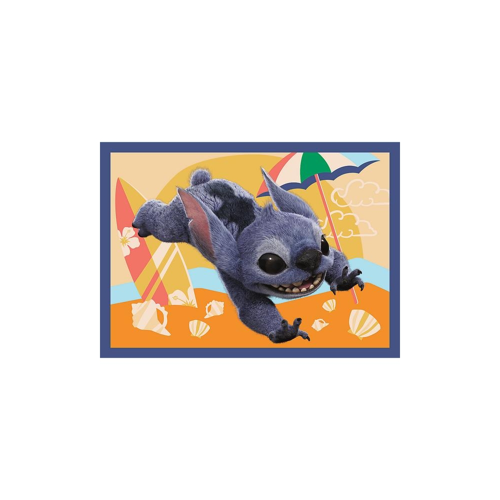 Dėlionė - 4in1 (25, 48, 54, 70) - Atostogos Havajuose - Disney Stitch - Trefl 34666-Žaislai, Dėlionės, Dėlionės iki 500 detalių-