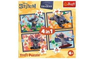 Puzzle - 4w1 (25, 48, 54, 70) - Wakacje na Hawajach - Disney Stitch - Trefl 34666