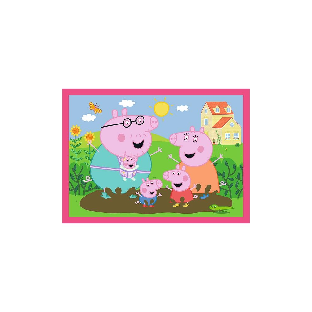 Dėlionė – 4 viename (12, 15, 20, 24) – Peppa mėgsta nuotykius – Peppa – Trefl 34672-Žaislai, Dėlionės, Dėlionės iki 500 detalių-