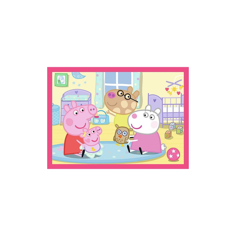 Dėlionė – 4 viename (12, 15, 20, 24) – Peppa mėgsta nuotykius – Peppa – Trefl 34672-Žaislai, Dėlionės, Dėlionės iki 500 detalių-
