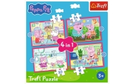 Puzzle - 4w1 (12, 15, 20, 24) - Peppa uwielbia przygody - Świnka Peppa - Trefl 34672