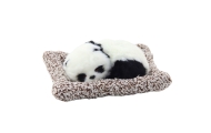 Śpiąca Panda Na Poduszce Figurka z Futerkiem Przeźroczysta Torba