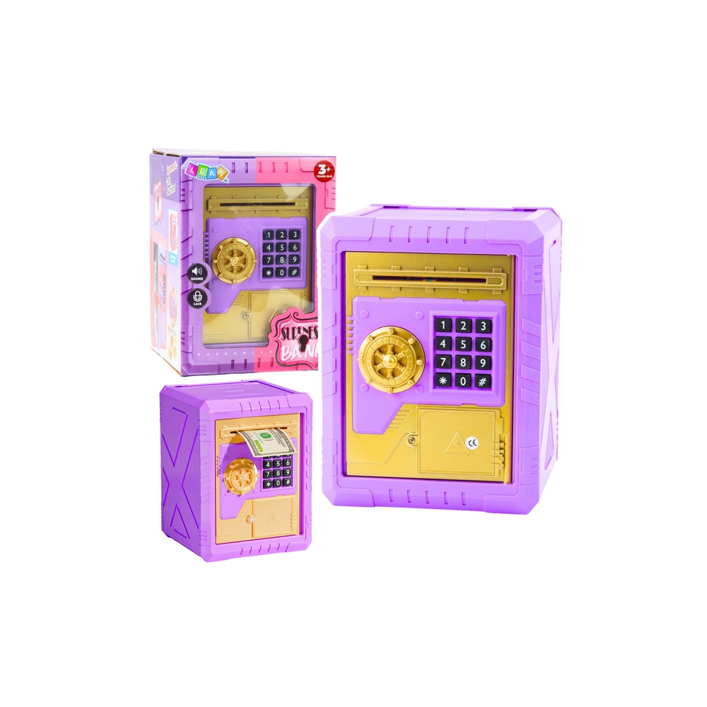 Elektroninis seifas vaikams su PIN kodu Purple-Dovanoms, Taupyklės-e-vaikas