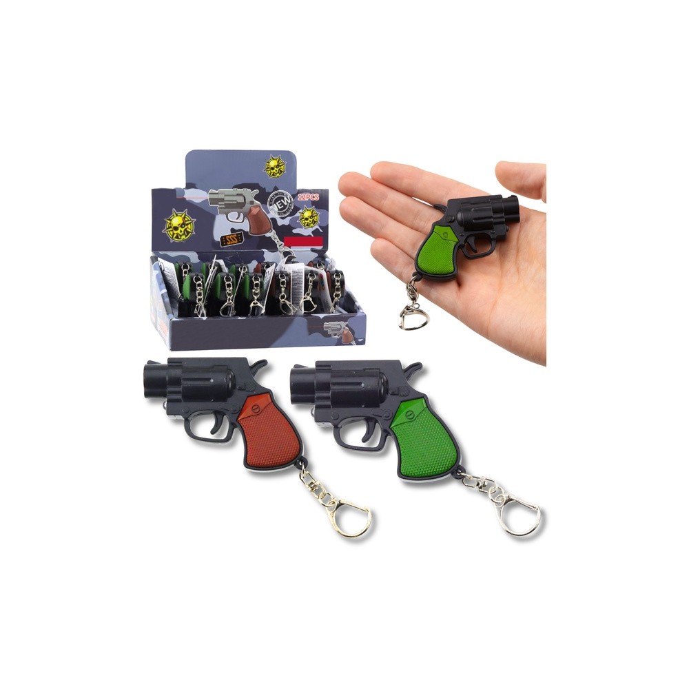 Mini pistoletas Revolveris Raktų pakabukas Gadget Light LED lazeris 6,5 cm-Žaislai, Figūrėlės ir herojai-e-vaikas