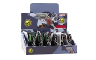 Mini Pistolet Rewolwer Brelok Gadżet Światło LED Laser 6,5 cm