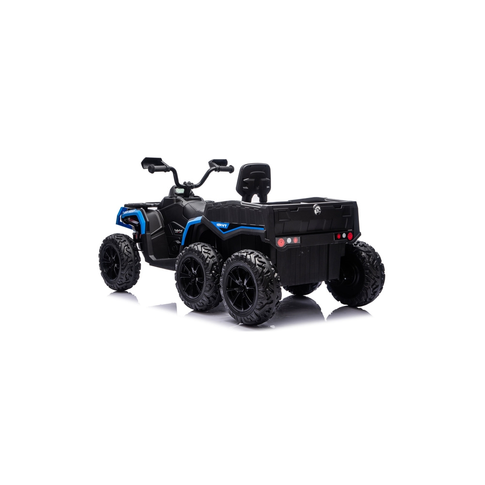 Baterijinis keturratis ATV su 6 ratais ir priekaba JC606, 24 V, 4x4, mėlynos spalvos-Elektromobiliai vaikams, Keturračiai ir bag