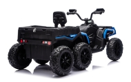 Baterijinis keturratis ATV su 6 ratais ir priekaba JC606, 24 V, 4x4, mėlynos spalvos-Elektromobiliai vaikams, Keturračiai ir bag