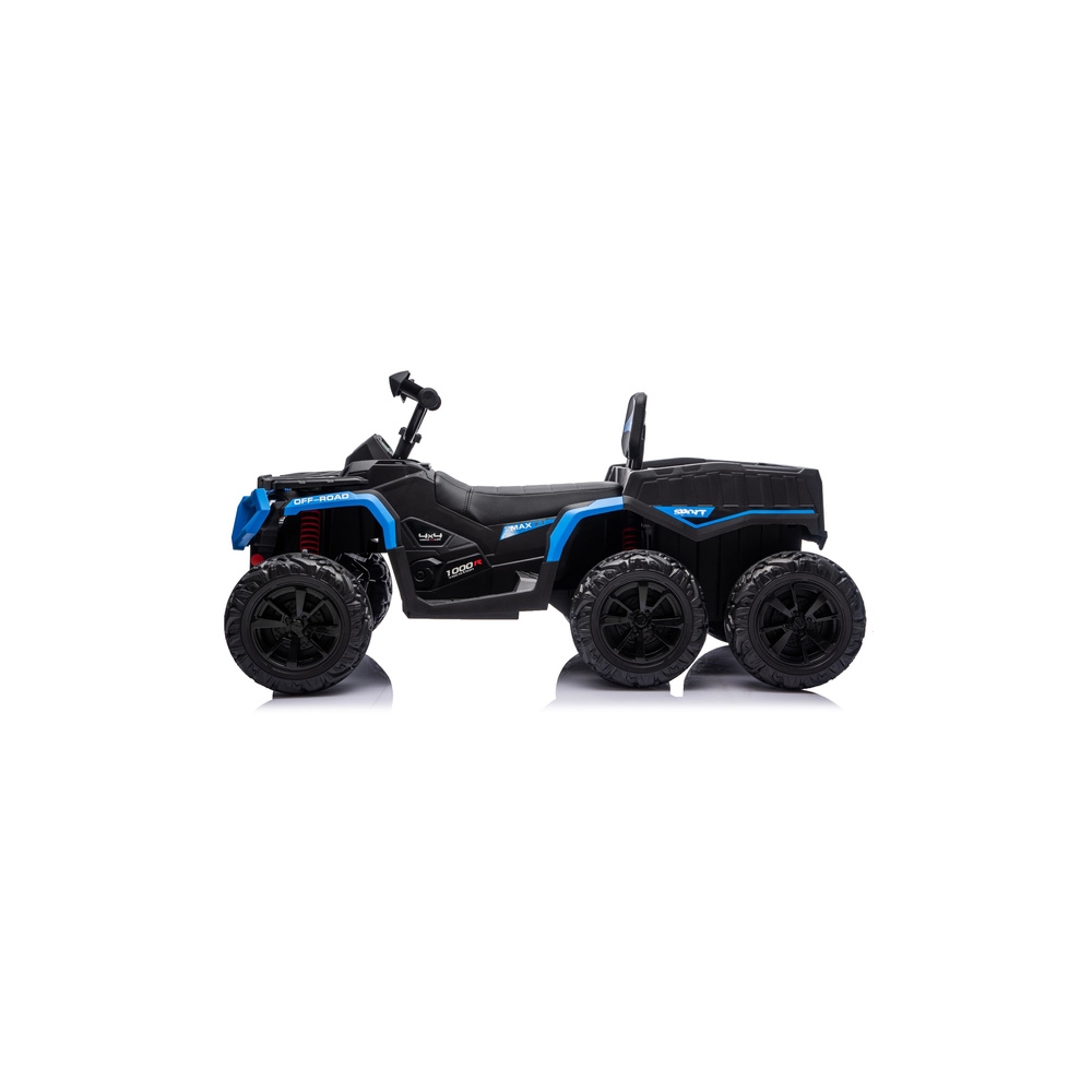 Baterijinis keturratis ATV su 6 ratais ir priekaba JC606, 24 V, 4x4, mėlynos spalvos-Elektromobiliai vaikams, Keturračiai ir bag