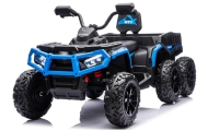 Baterijinis keturratis ATV su 6 ratais ir priekaba JC606, 24 V, 4x4, mėlynos spalvos-Elektromobiliai vaikams, Keturračiai ir bag