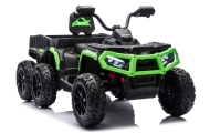 Baterijinis keturratis visureigis su priekaba JC606, 24 V, 4x4, žalias-Elektromobiliai vaikams, Keturračiai ir bagiai-e-vaikas