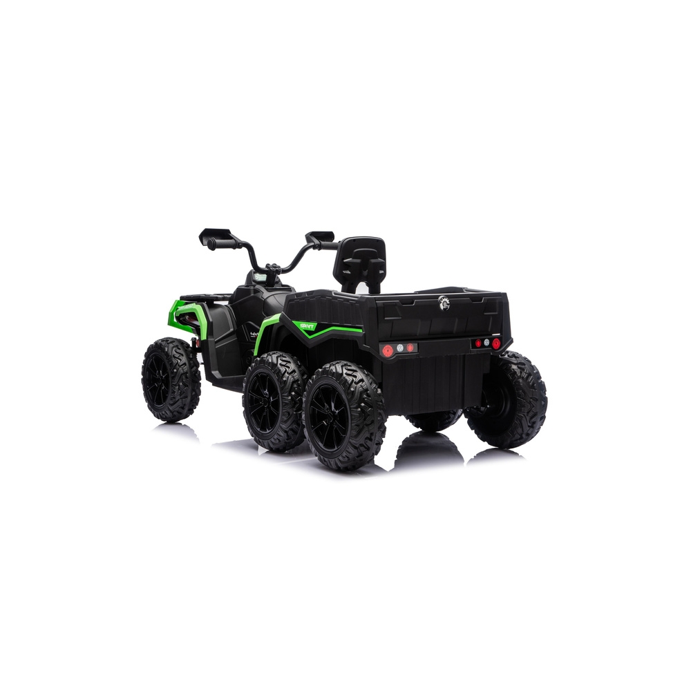 Baterijinis keturratis visureigis su priekaba JC606, 24 V, 4x4, žalias-Elektromobiliai vaikams, Keturračiai ir bagiai-e-vaikas