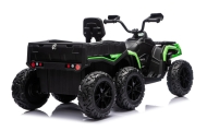 Baterijinis keturratis visureigis su priekaba JC606, 24 V, 4x4, žalias-Elektromobiliai vaikams, Keturračiai ir bagiai-e-vaikas