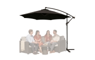 Parasol Ogrodowy Boczny Z Regulacją Pochyłu Pokrowiec 350 x 250cm Antracyt