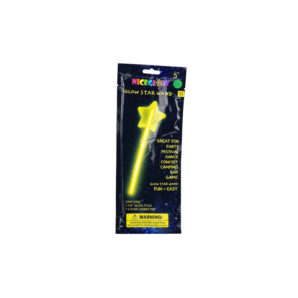 Różdżka Fluorescencyjna Gwiazda Świecąca W Ciemności Stick Neon 22cm