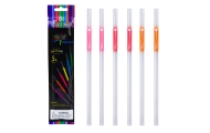 Šiaudeliai „Neon Stick“ – šviečiantys tamsoje, 6 vnt.