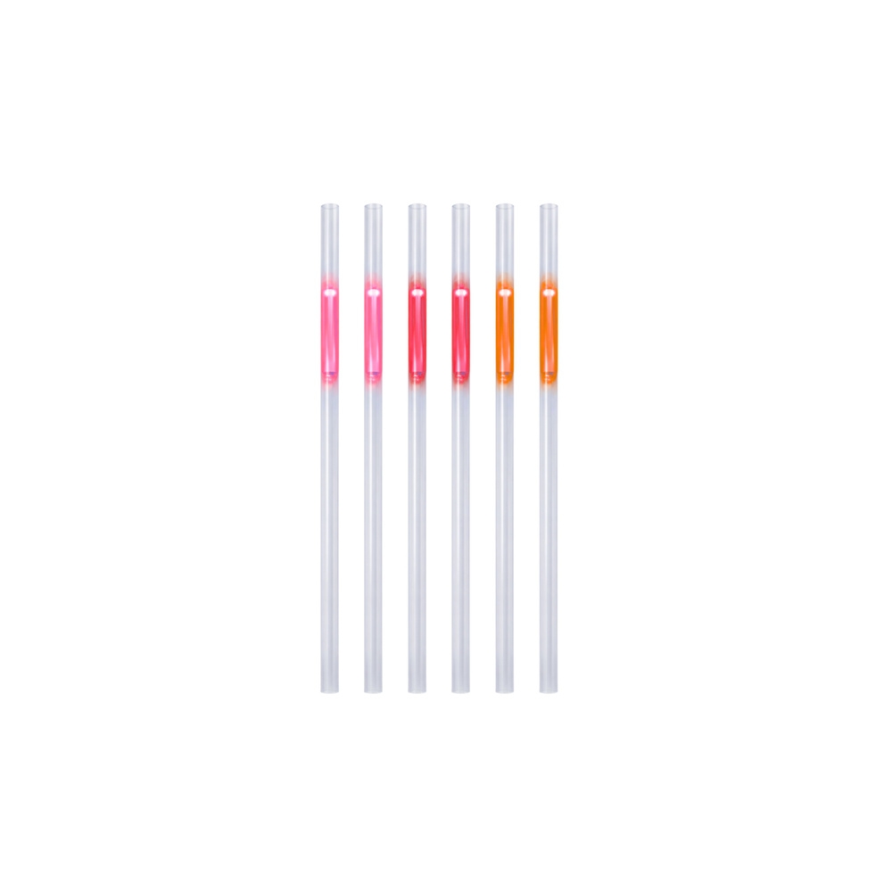 Šiaudeliai „Neon Stick“ – šviečiantys tamsoje, 6 vnt.