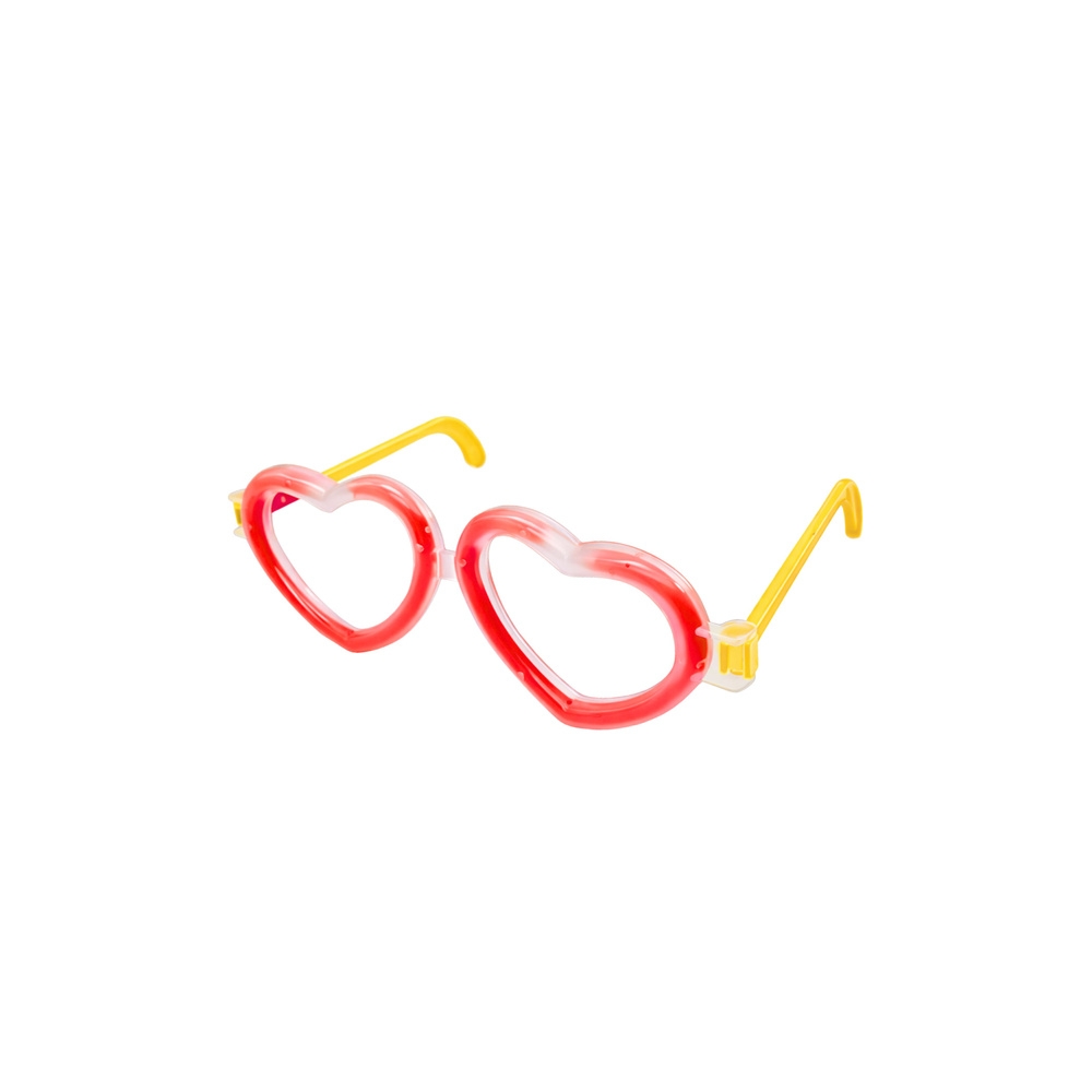 Okulary Fluorescencyjne Serca Świecące W Ciemności Stick Neon Czerwone