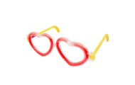 Okulary Fluorescencyjne Serca Świecące W Ciemności Stick Neon Czerwone
